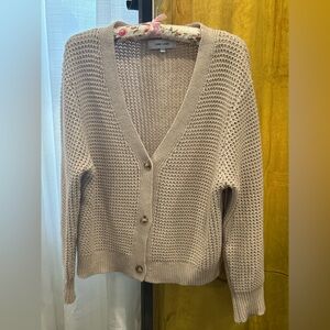 John + Jenn Beige Cardigan Sweater